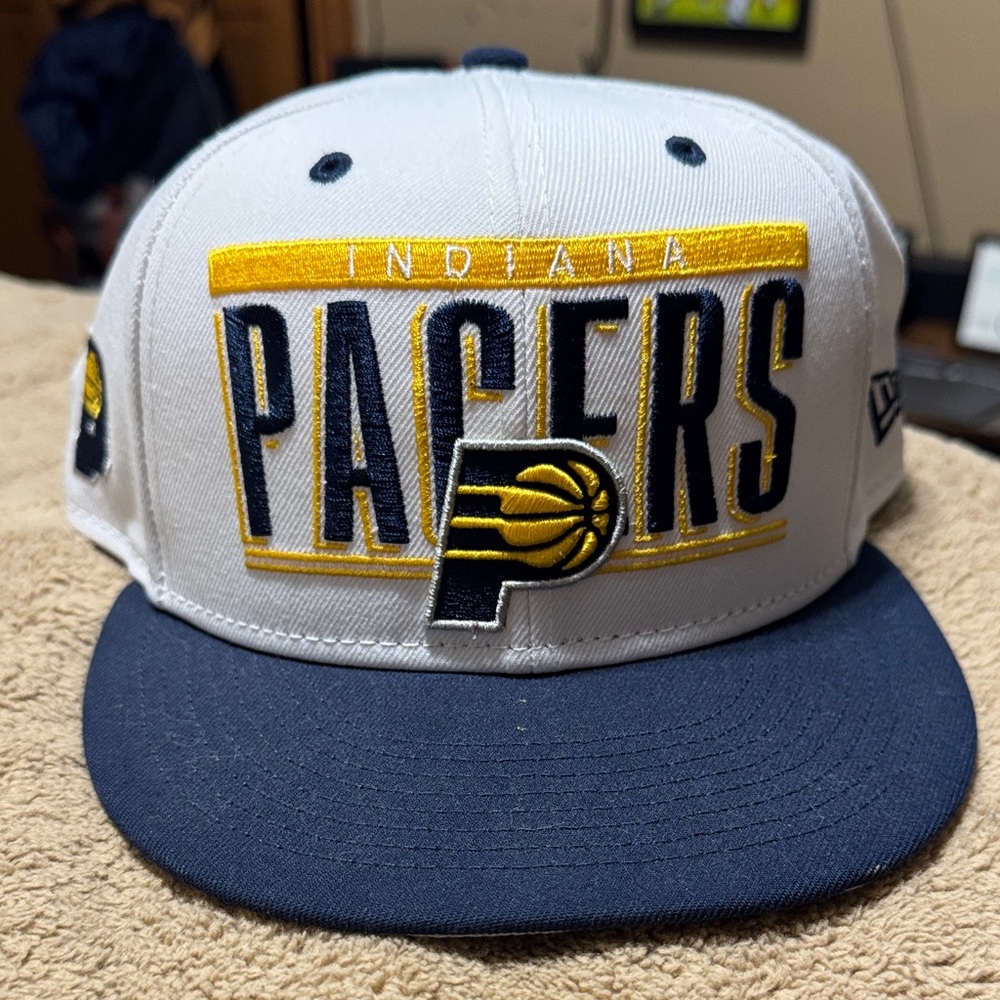 New Era Indiana Pacers Cap - White and Blue
